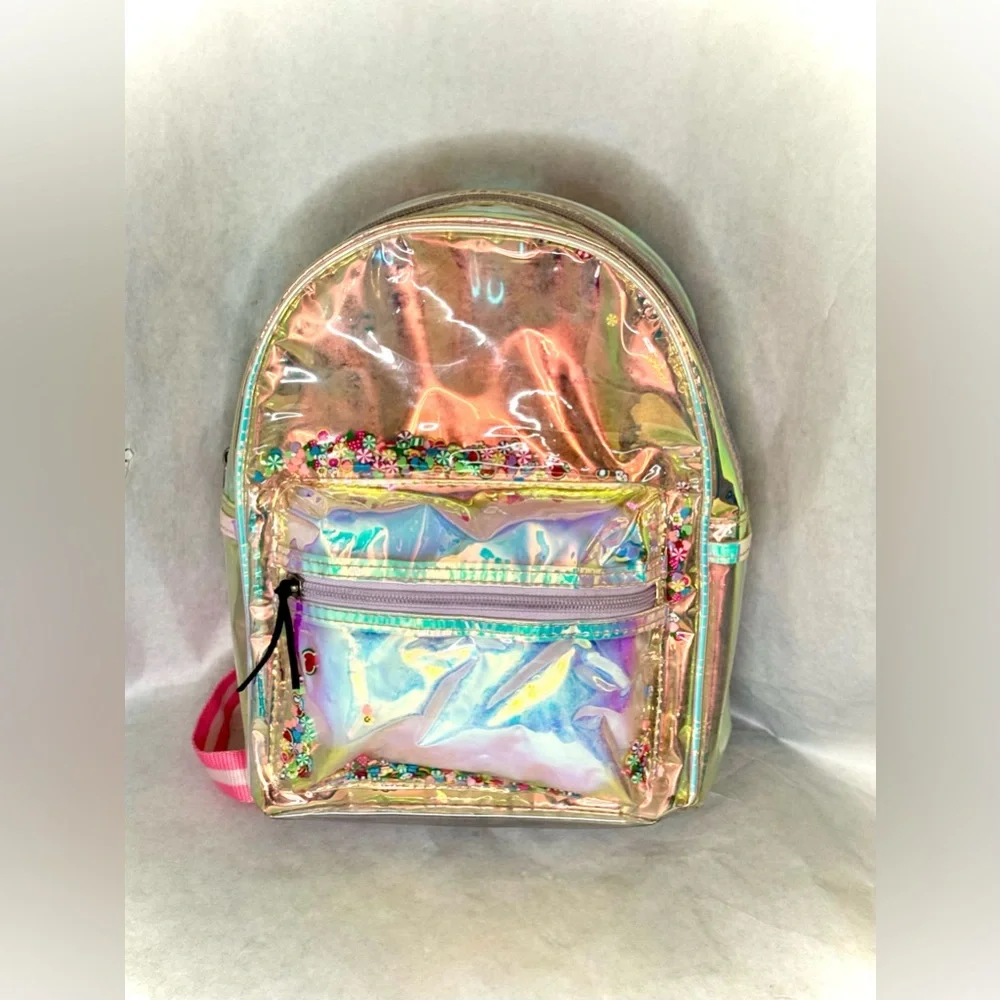 Translucent Backpack with confetti Beads - Picture 3 of 15